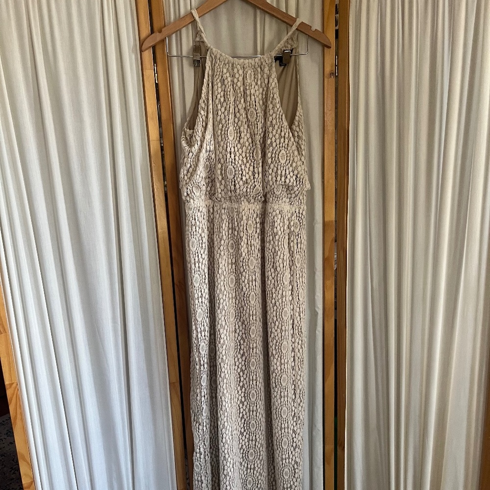 Cream Maxi Crochet Dress